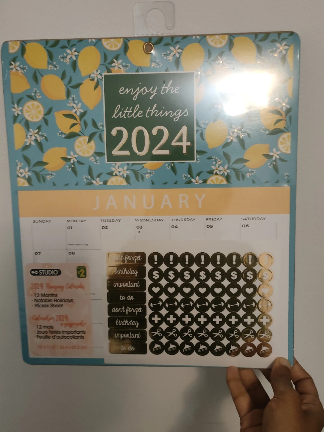 Unused old calendar
