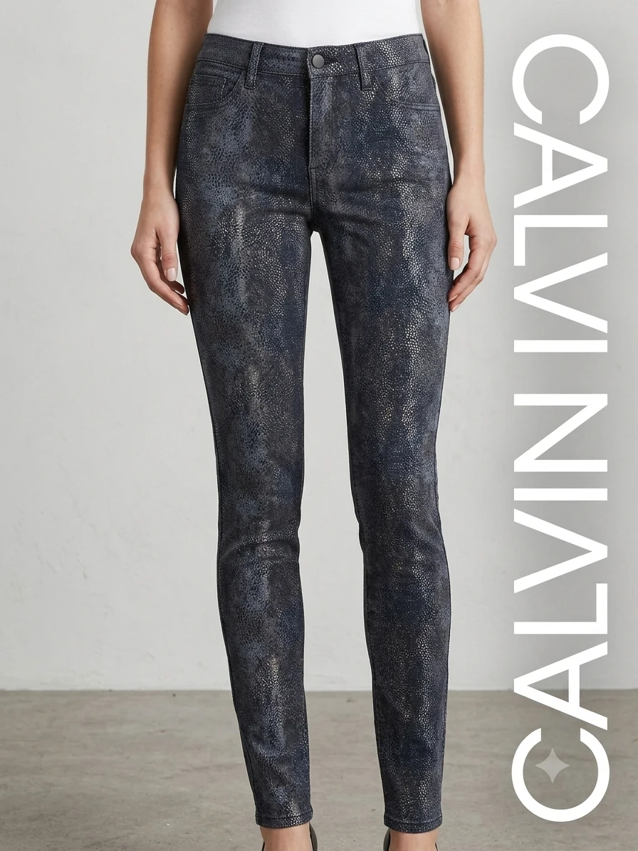 Calvin Klein Jeans Women's Snake Print Skinny Pants Size 6
