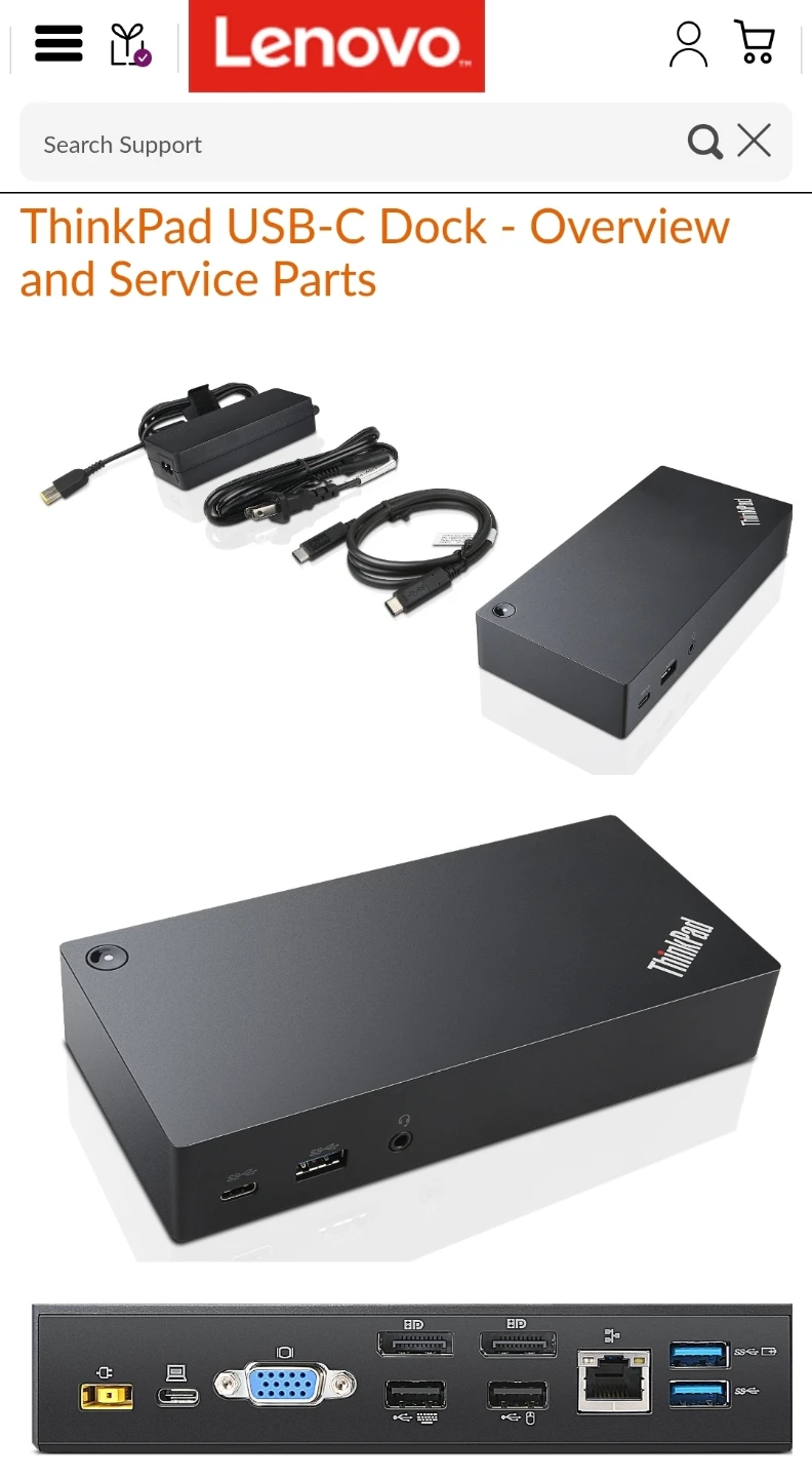 Lenovo Thinkpad USB-C Dock