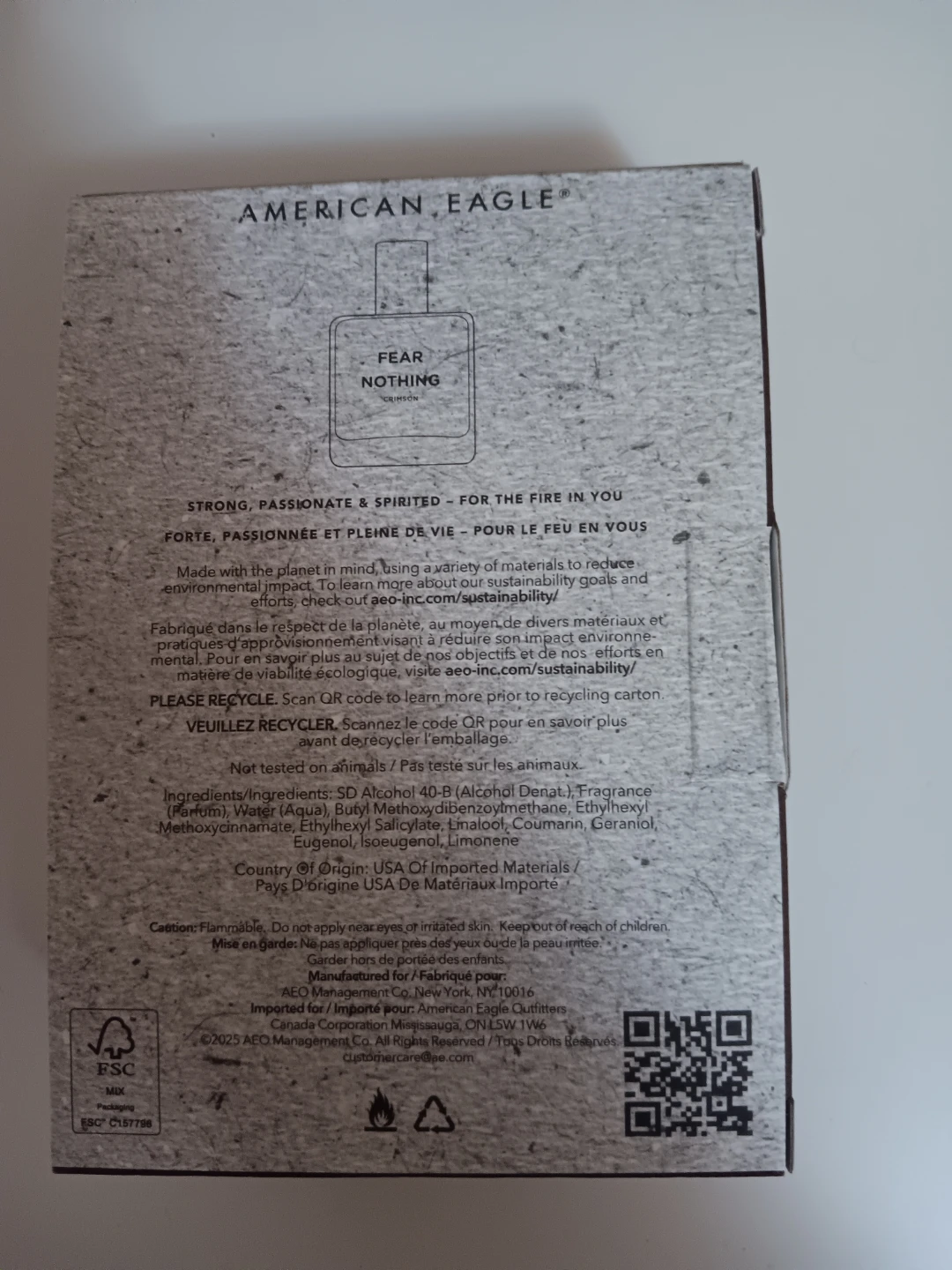American Eagle Fear Nothing Crimson Eau de Cologne 50 mL - photo 3