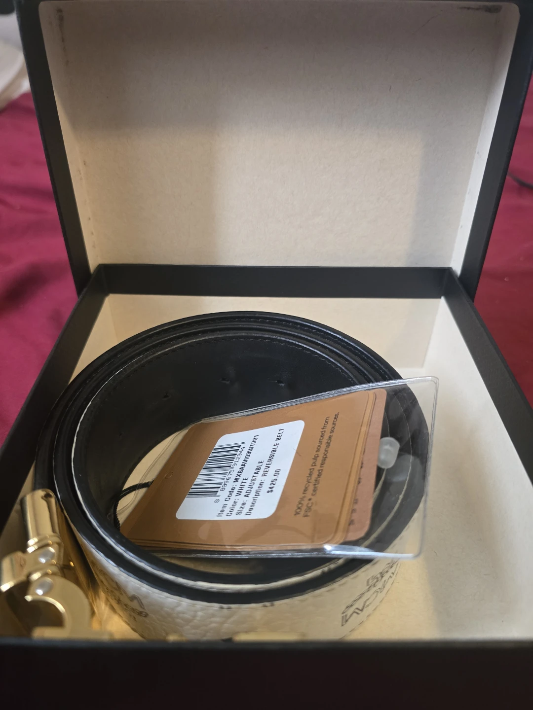 MCM Reversible Belt - White/Black - photo 2