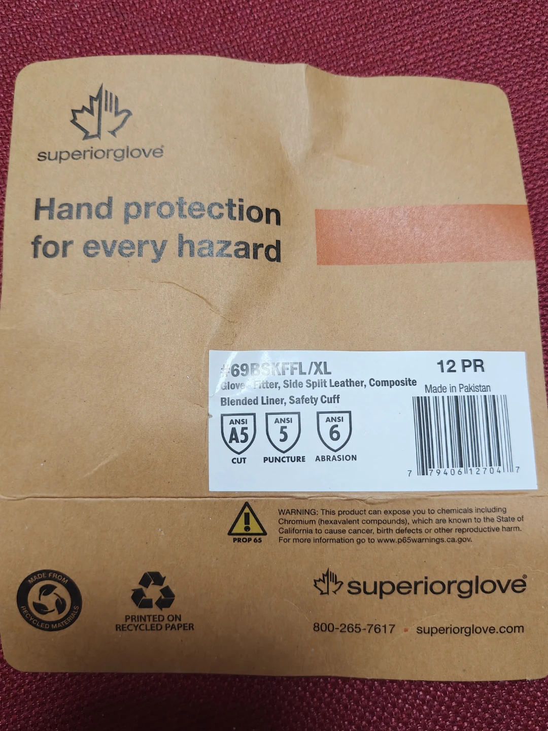 Superior Glove XL. Set of 12