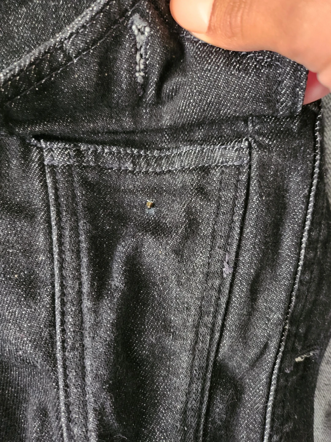 Versace Jeans Couture Black Denim Jacket with Rhinestones Size S - photo 2