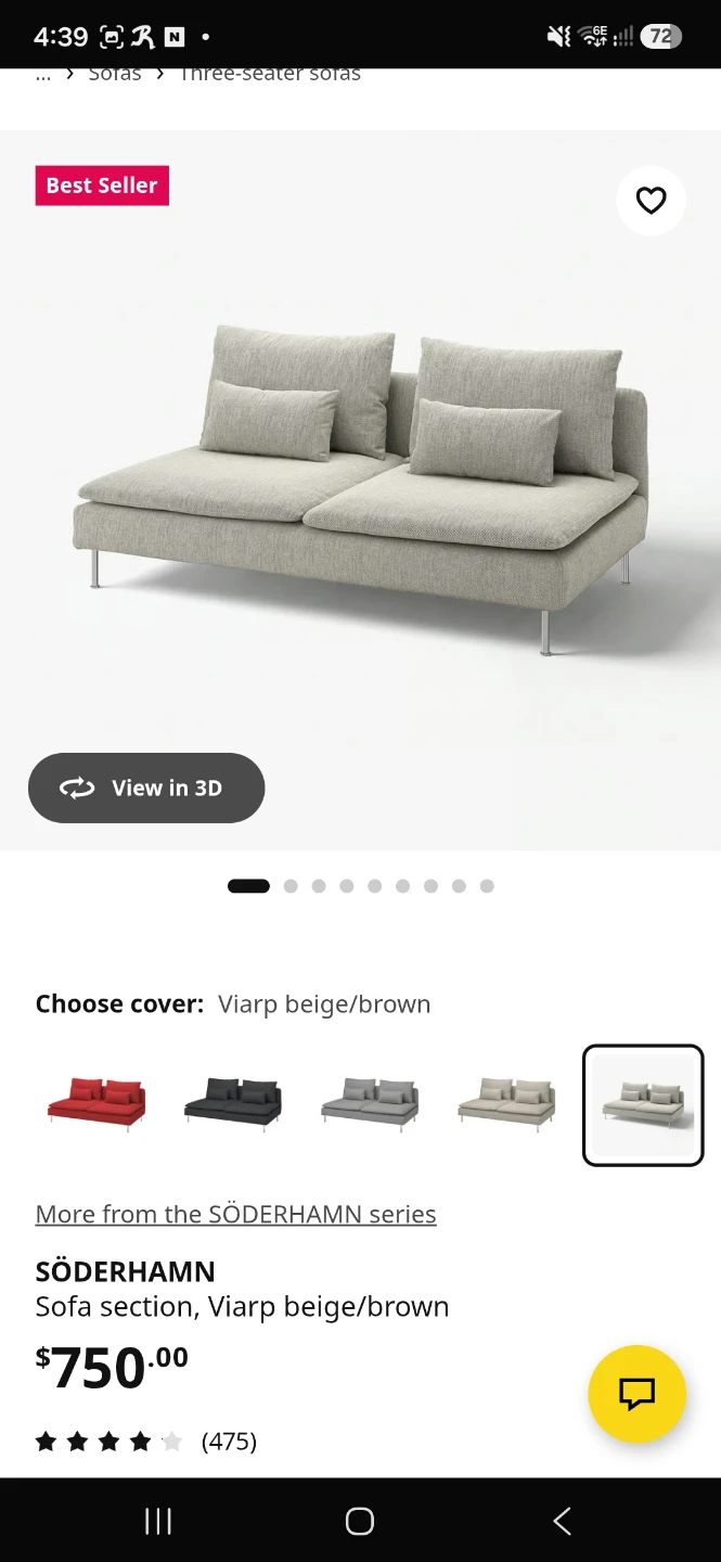 IKEA SÖDERHAMN 2-3 seater sofa