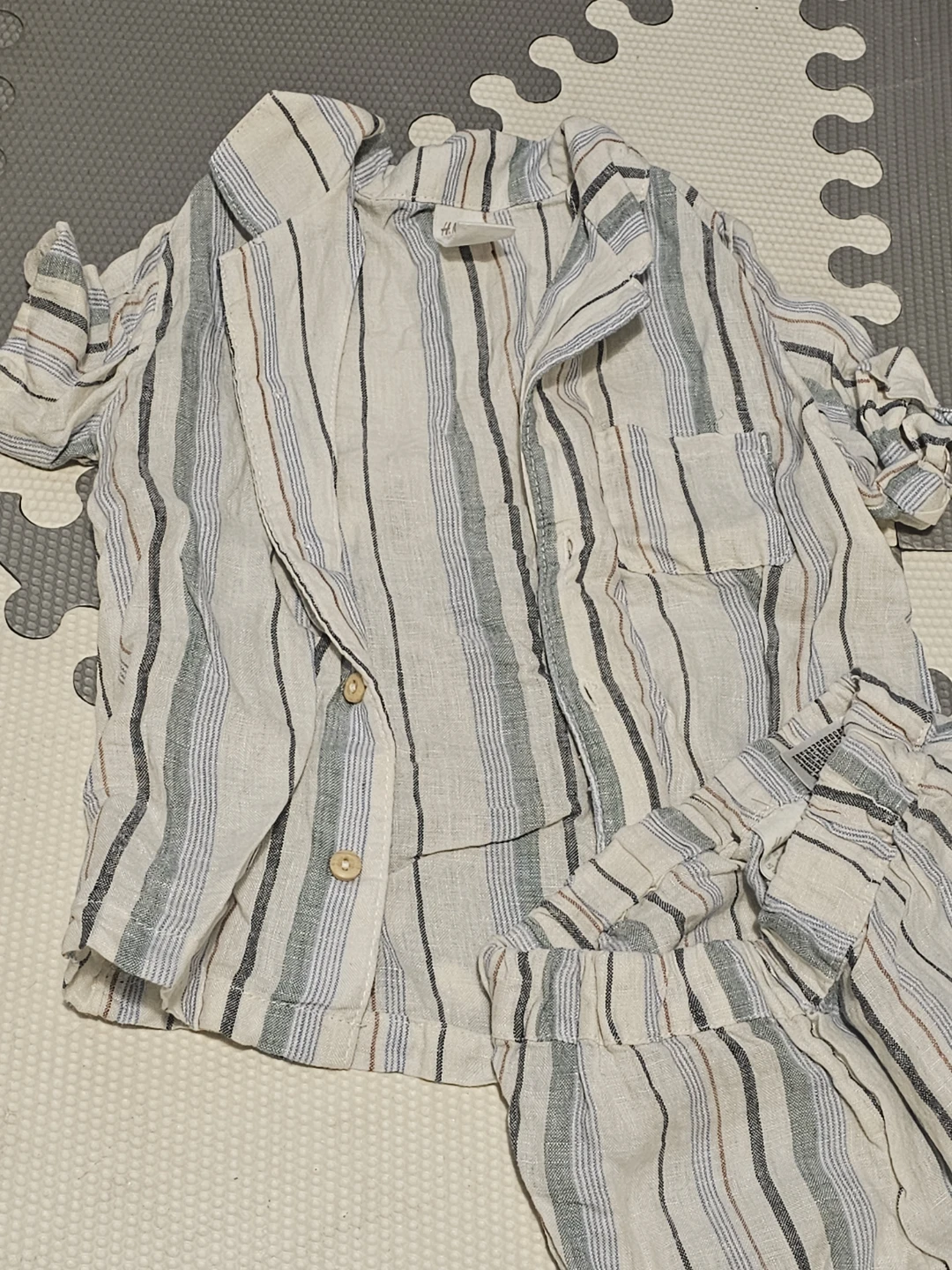 H&M Striped Pajama Set 12-18M - photo 2