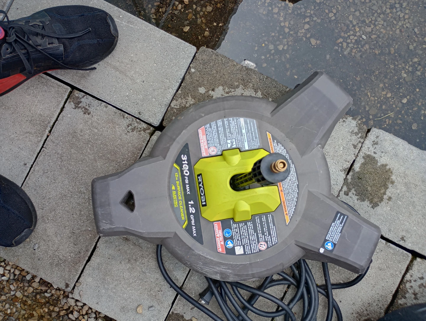 Ryobi 3100 PSI Surface Cleaner Attachment and pressure washer