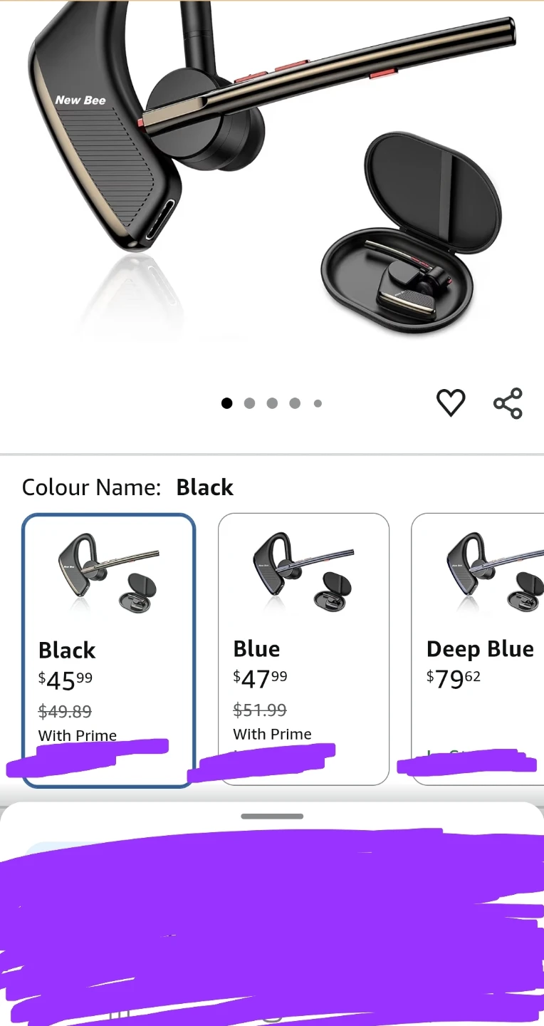 New Bluetooth Headset V5.2 New bee Bluetooth Earpiece