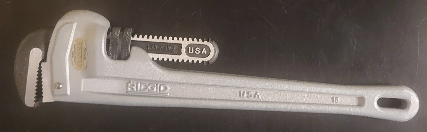 RIDGID 18 In. Aluminum Pipe Wrench