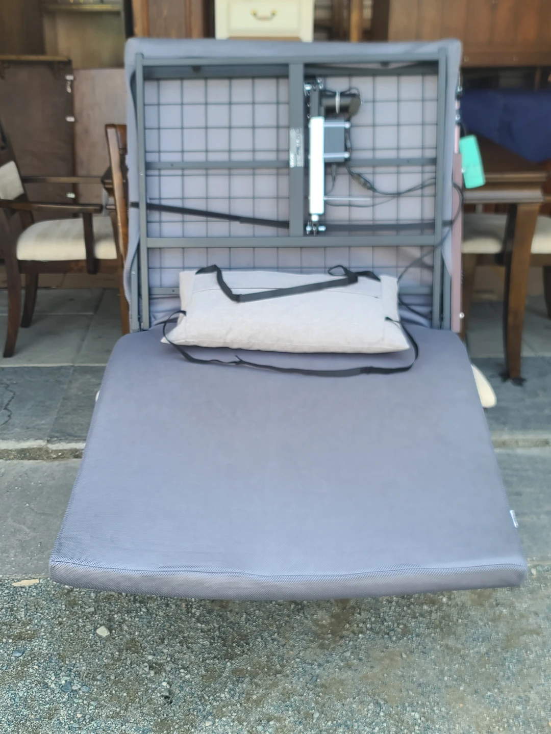 Velor Folding Bed with Mattress