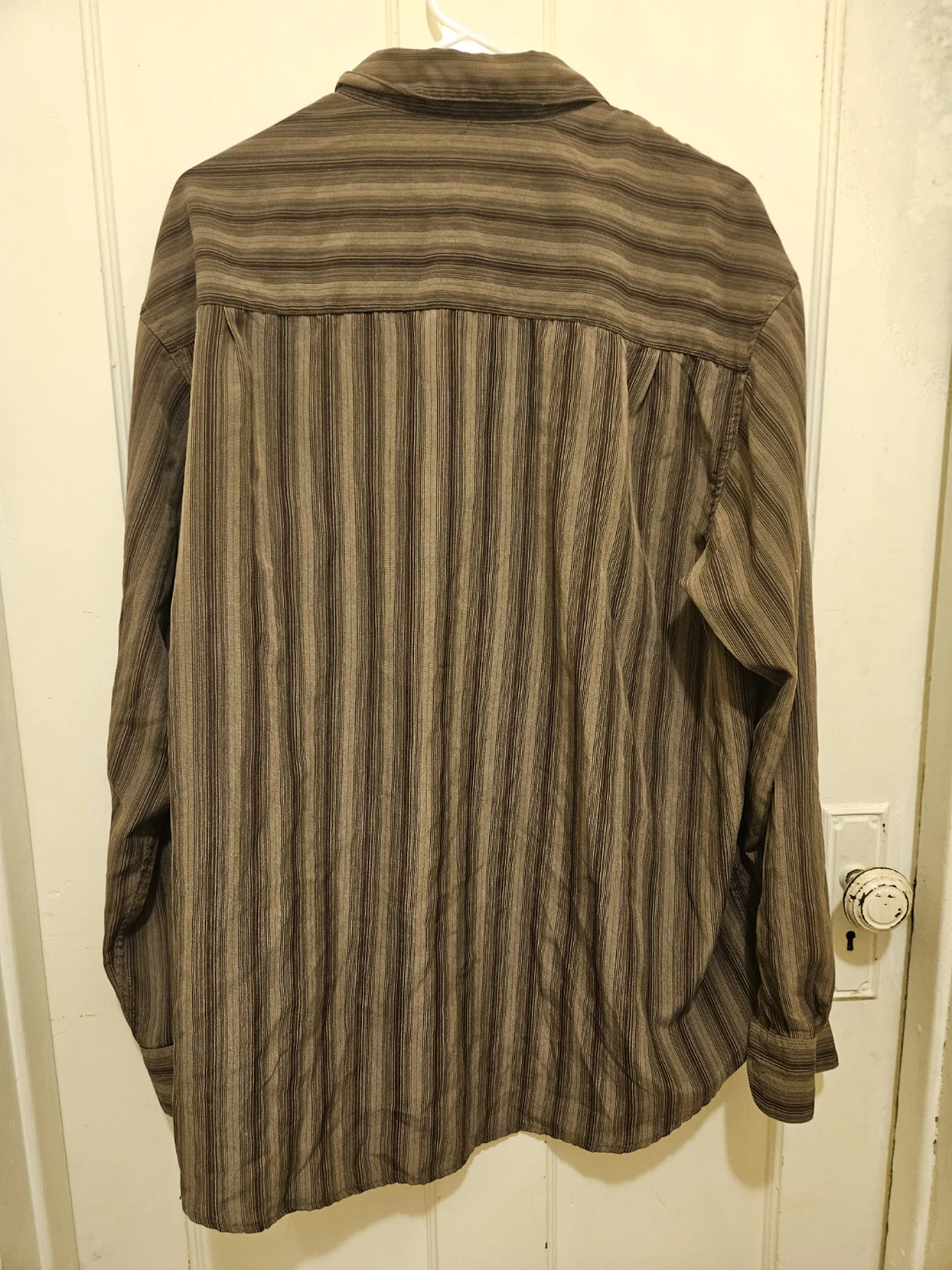 Haggar Men's Striped Long Sleeve Shirt XL - photo 2