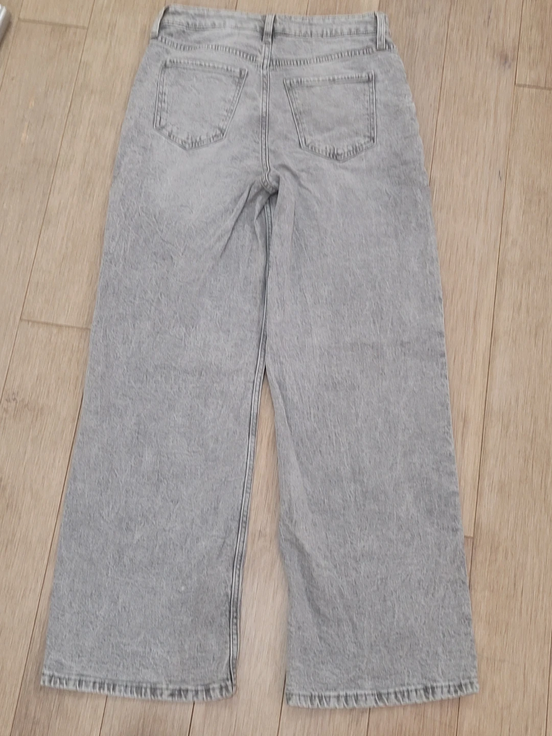 H&M Gray High-Waisted Wide Leg Jeans – Never Worn - photo 3