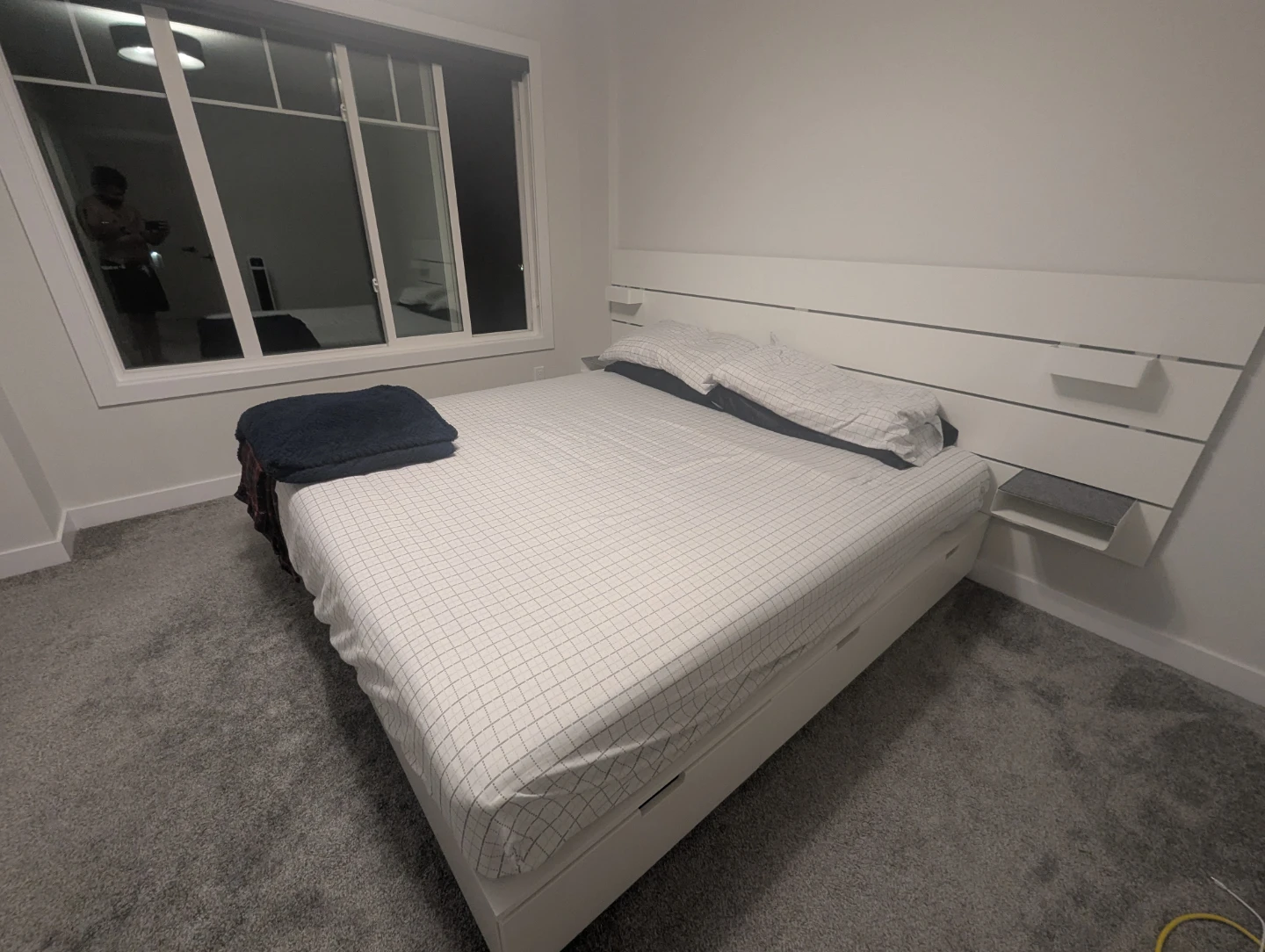 Ikea Nordli King Bed Frame Head Board and Mattress - photo 2