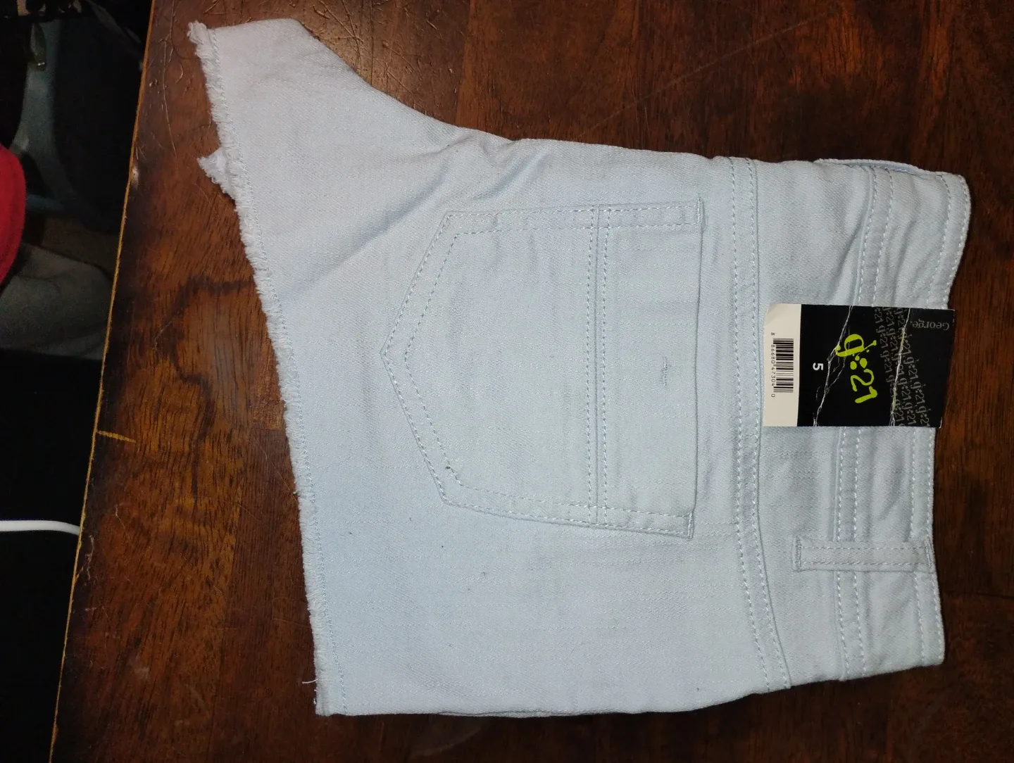 George Light Blue Denim Lace-Up Shorts Size 5