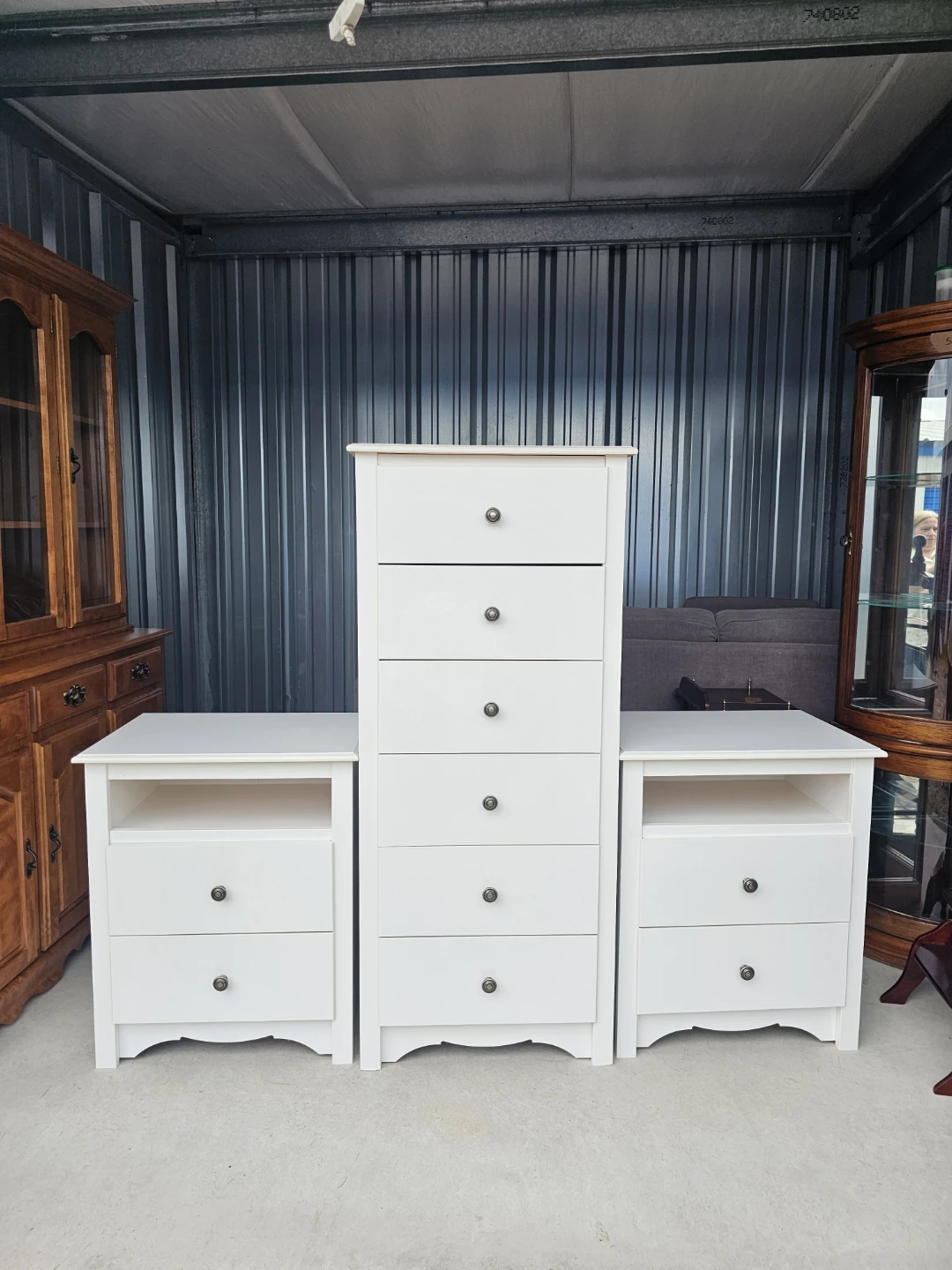 White Dresser and Nightstands Set