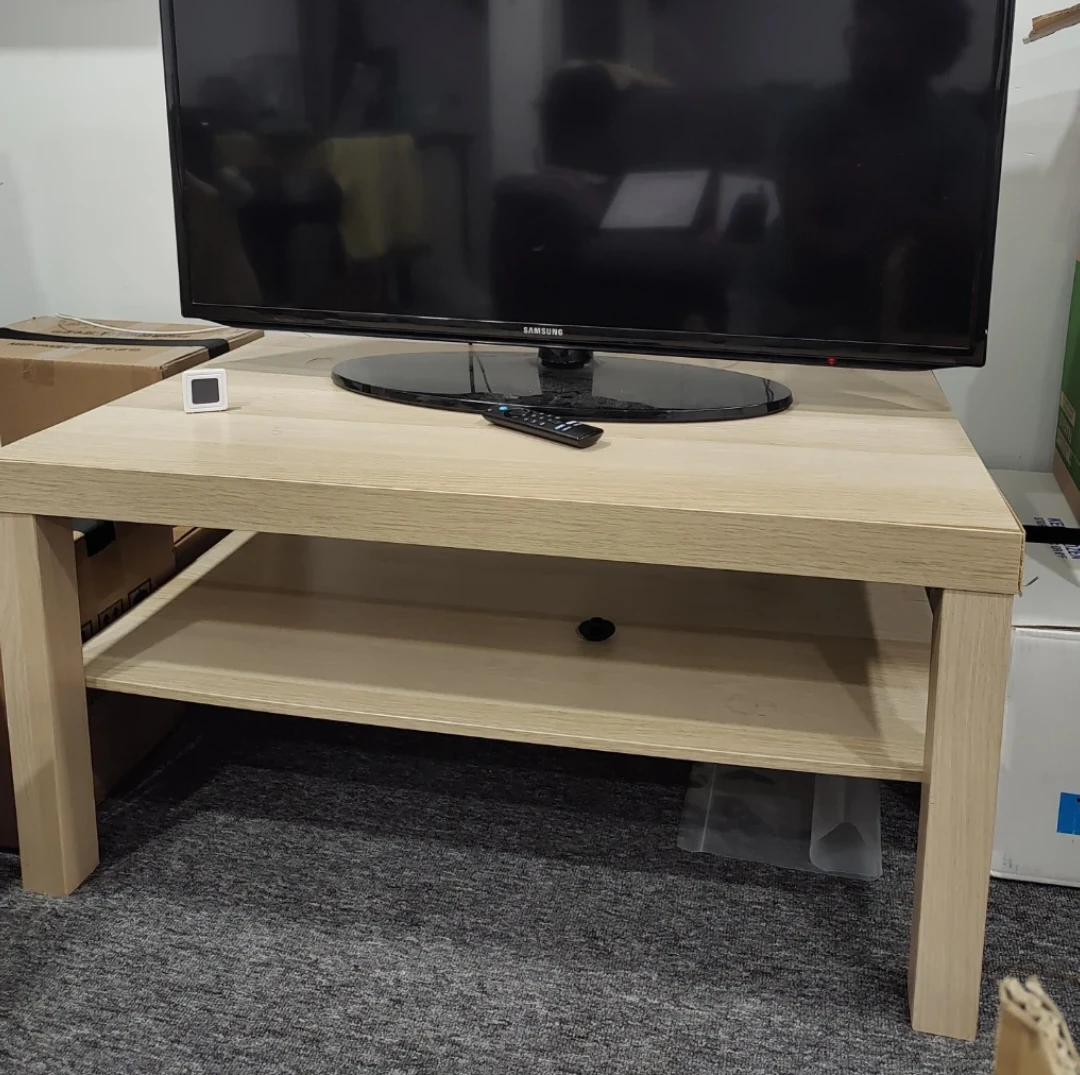 Light Wood TV Stand with Shelf