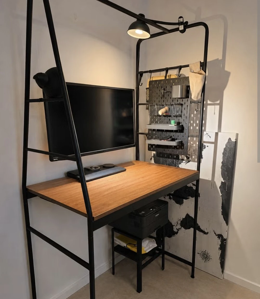 Industrial Style Desk with Shelving