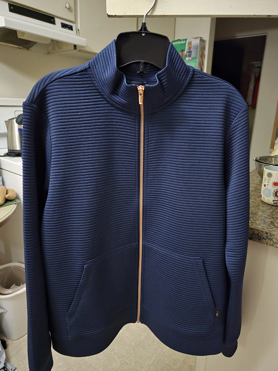 Skechers Men's Navy Quilted Zip-Up Jacket - Size M
