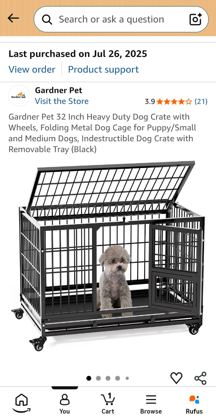 Gardner Pet 32 Inch Heavy Duty Dog Crate