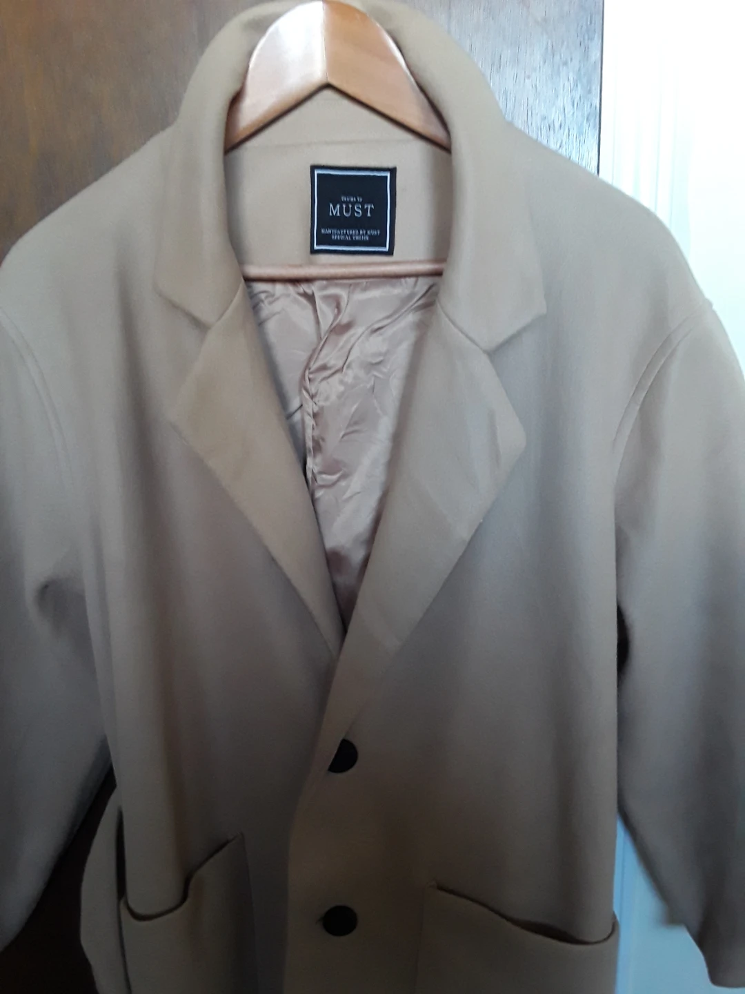 MUST Women's Beige Wool Blend Trench Coat - photo 2