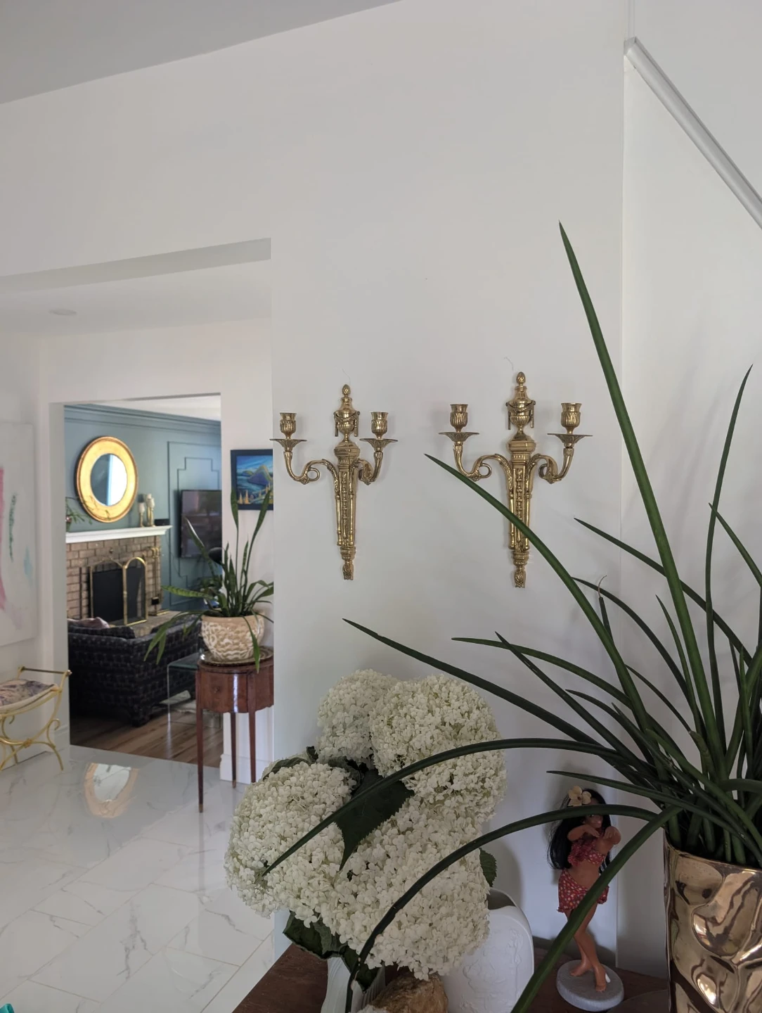 Beautiful Brass Wall Candle Sconces (Pair) - photo 3