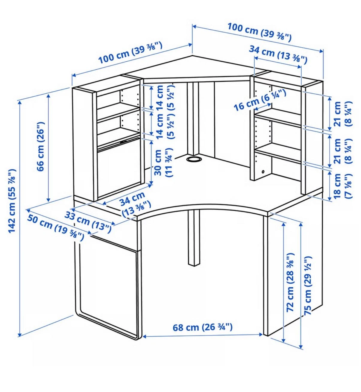 Corner Desk with Shelving Unit - photo 5