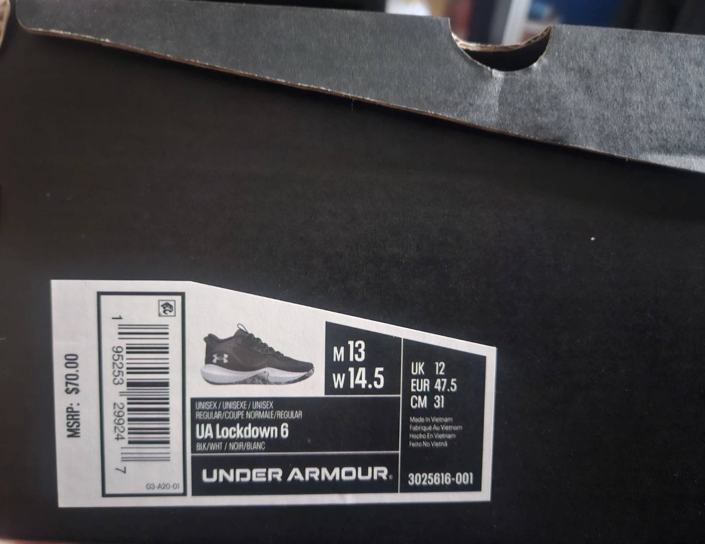 Under Armour UA Lockdown 6 Men's Basketball Shoes Size 13 - photo 2