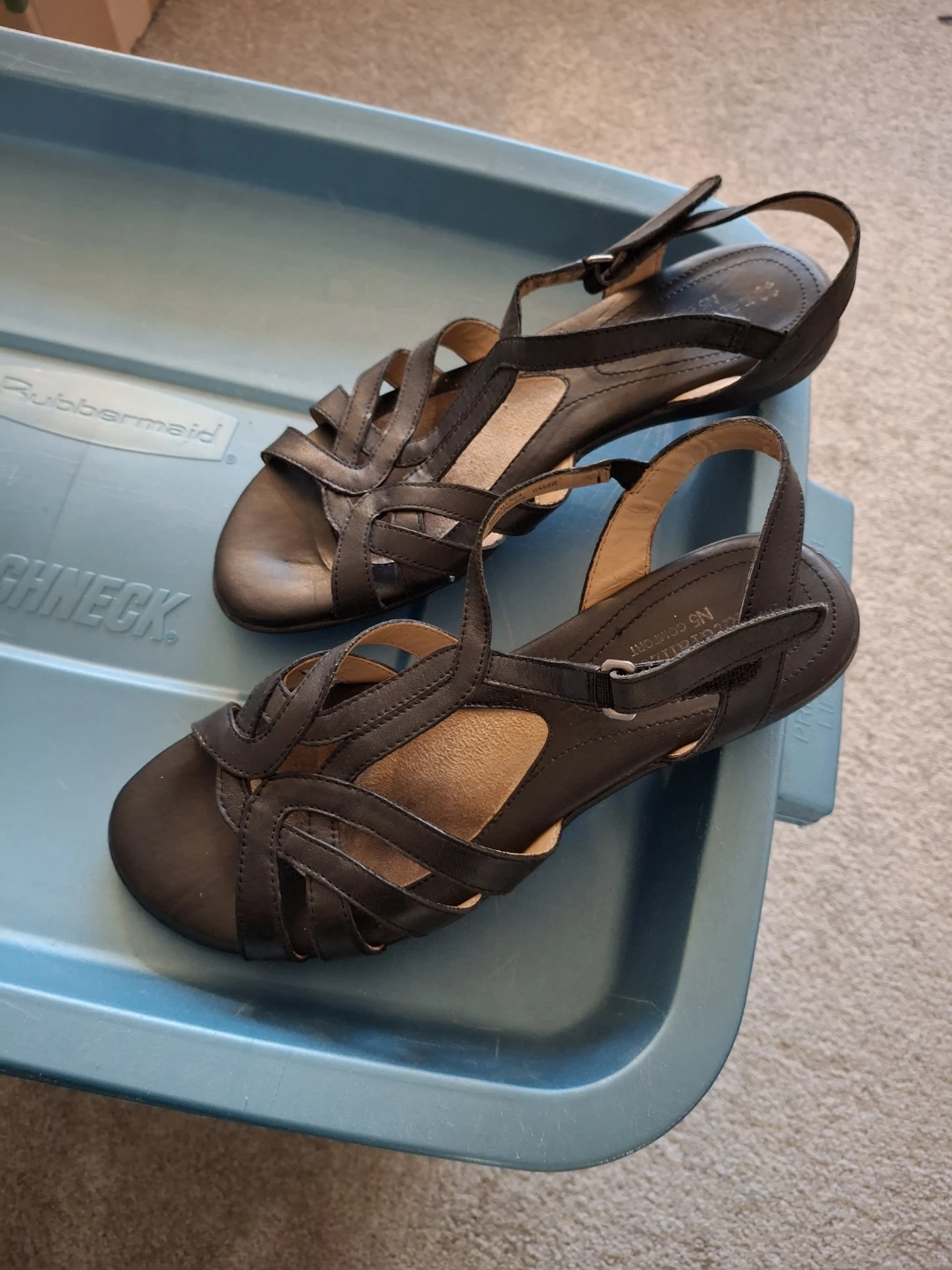 Naturalizer sole ankle strap casual sandals  - BLACK - photo 3