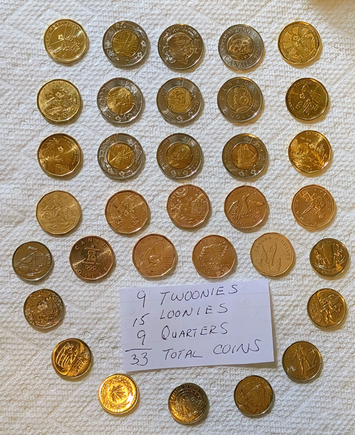 Collection of Canadian Coins - 33 Total