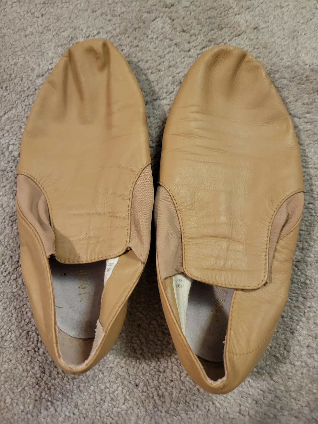 Bloch Tan Leather Jazz Shoes Size 8.5