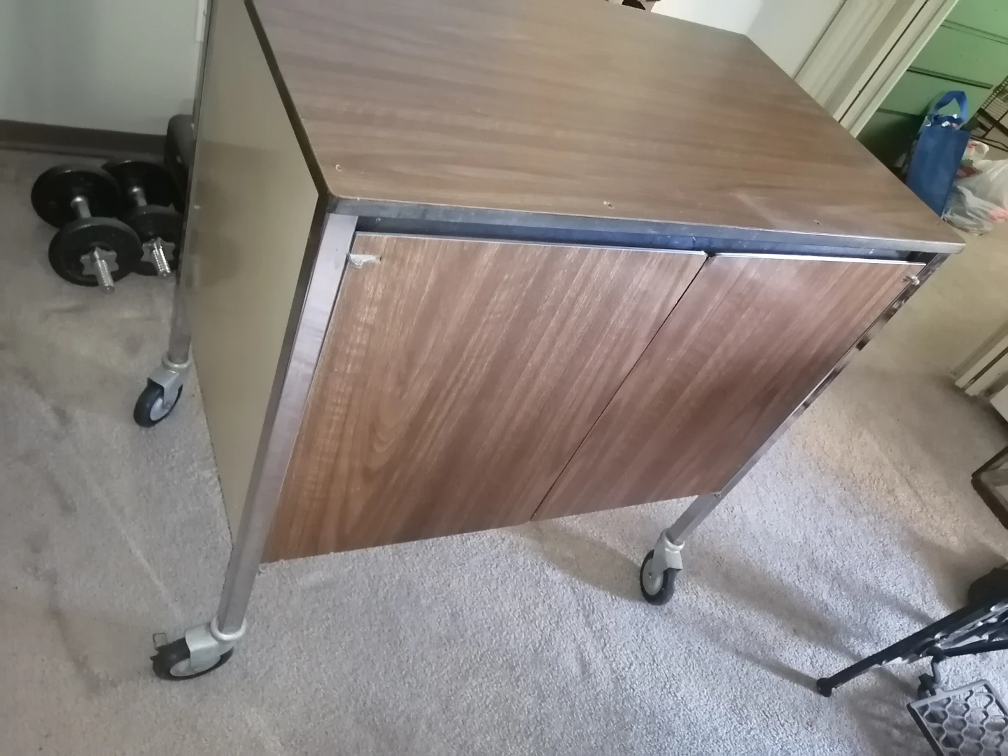 Rolling Storage Cabinet with Doors - photo 2