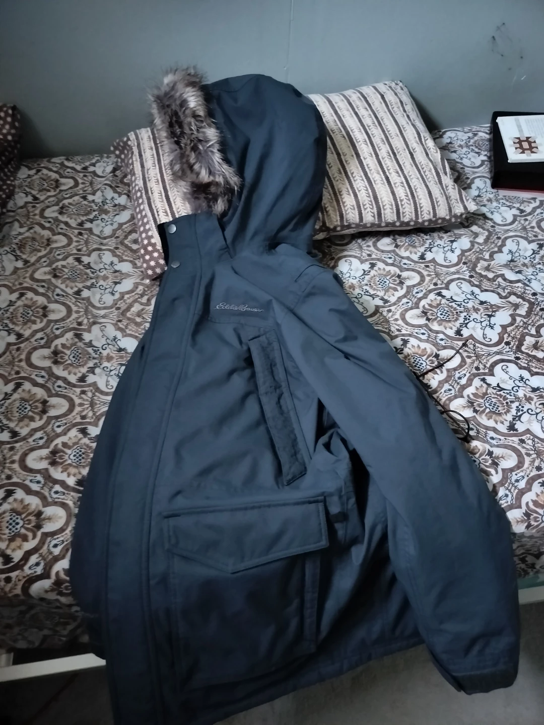 Eddie Bauer Parka Jacket with Fur Hood - photo 2