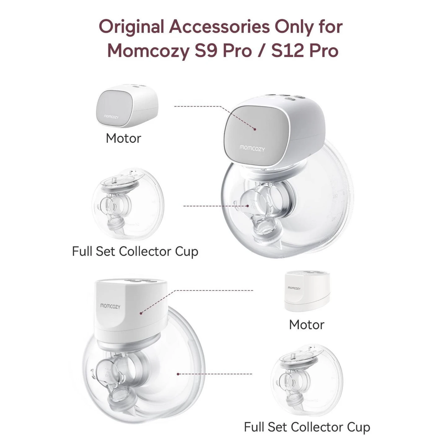 Momcozy M5 and M9 breast pump/S9 + S12 pro accessories - photo 3