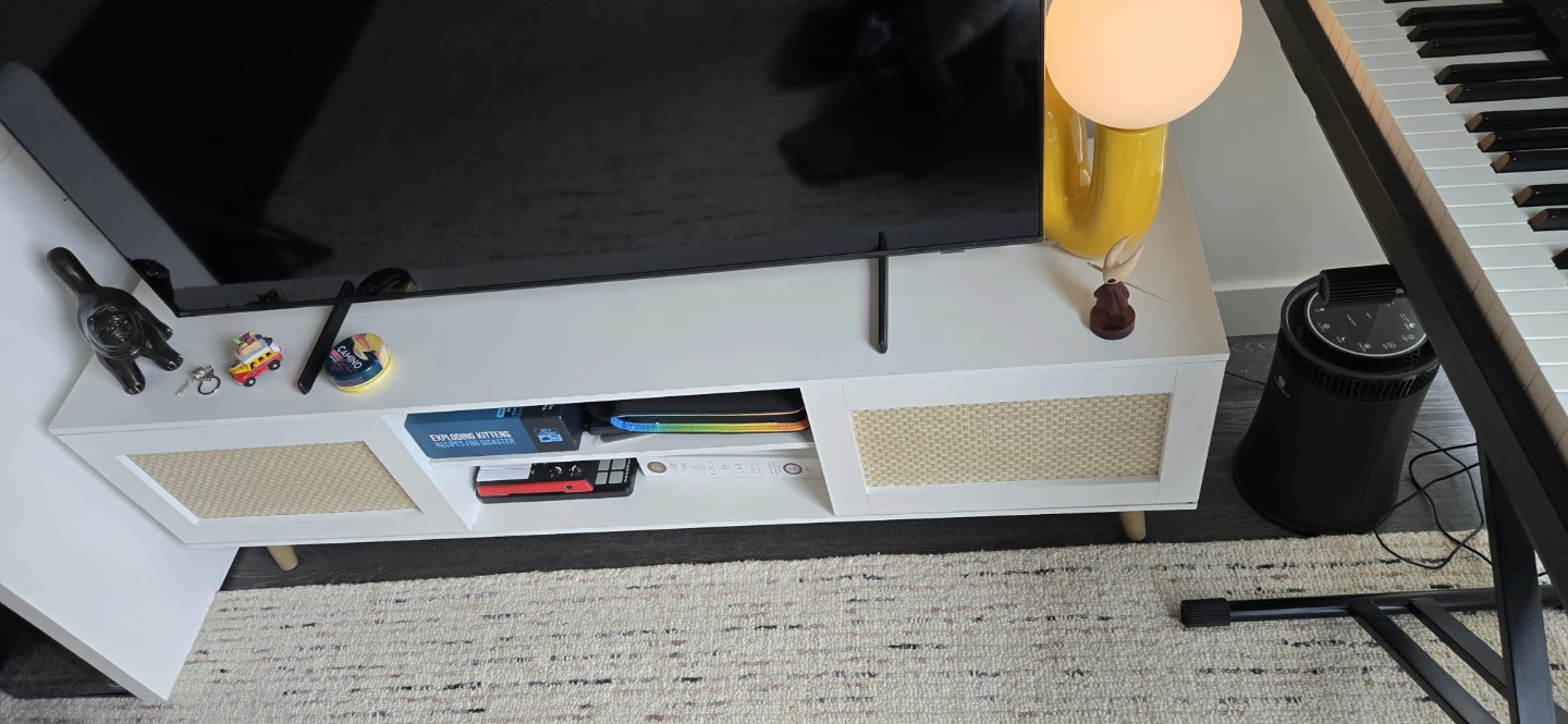 White Modern TV Stand - photo 2