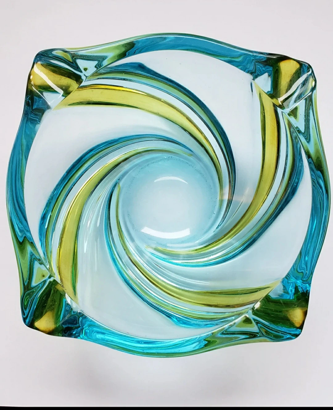 Vintage blue green dish - photo 2