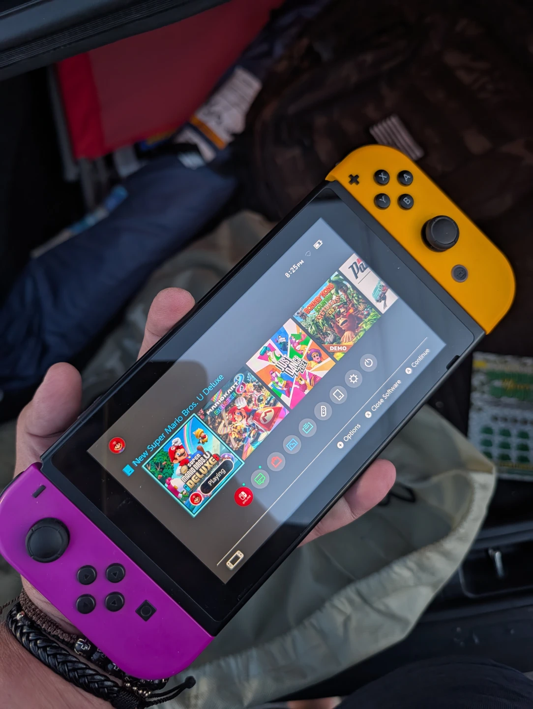 Nintendo Switch 1 Console with Purple and Yellow Joy-Cons