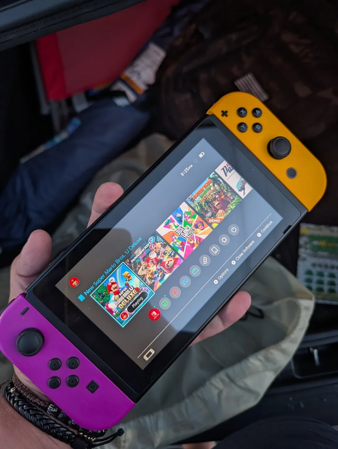 Nintendo Switch 1 Console with Purple and Yellow Joy-Cons