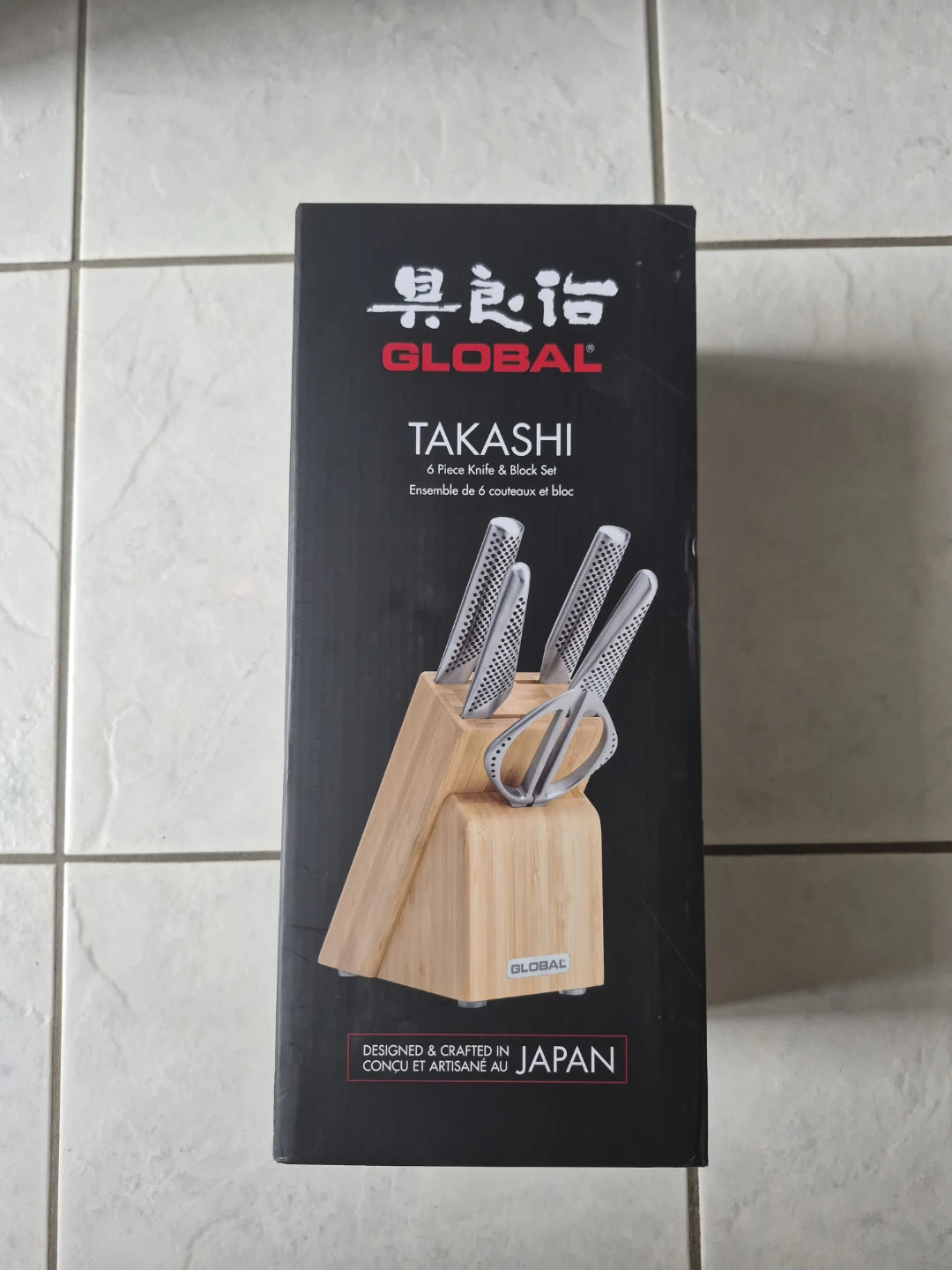 NEW Global Takashi 6-pc Knife Block Set