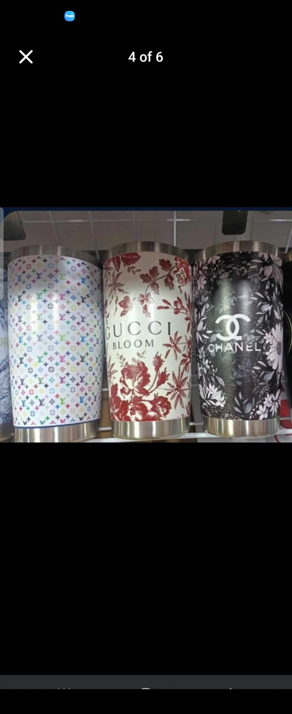 Designer Tumblers - Louis Vuitton, Gucci, Chanel Styles