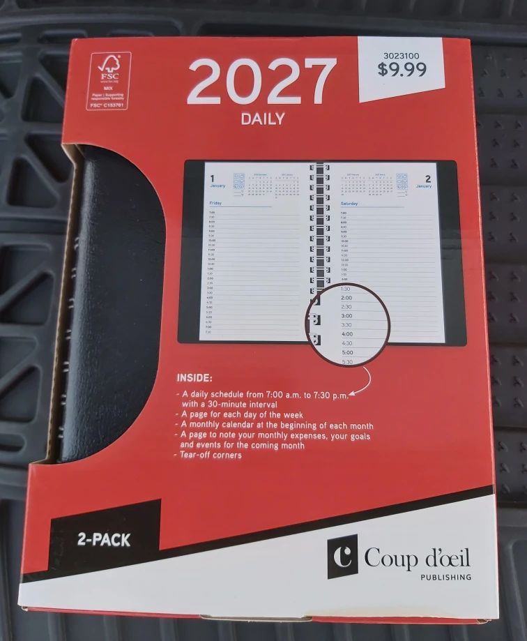 2027 Daily Planner - Costco