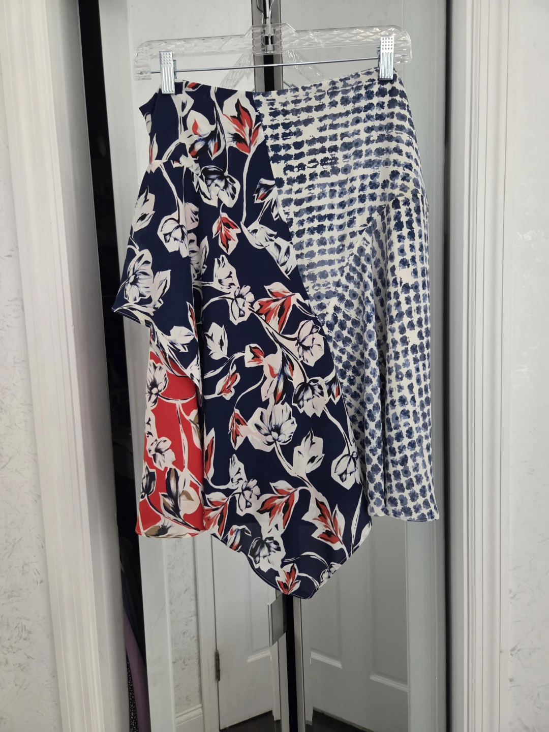 Women's Asymmetrical Print Skirt