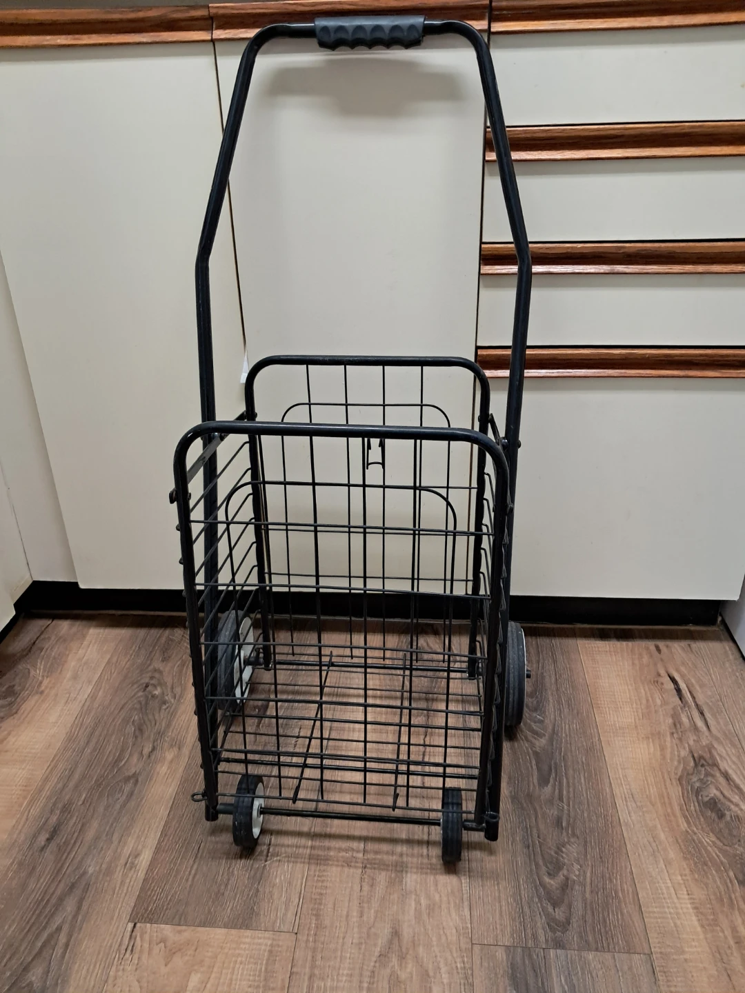 Small Black Folding Shopping Cart