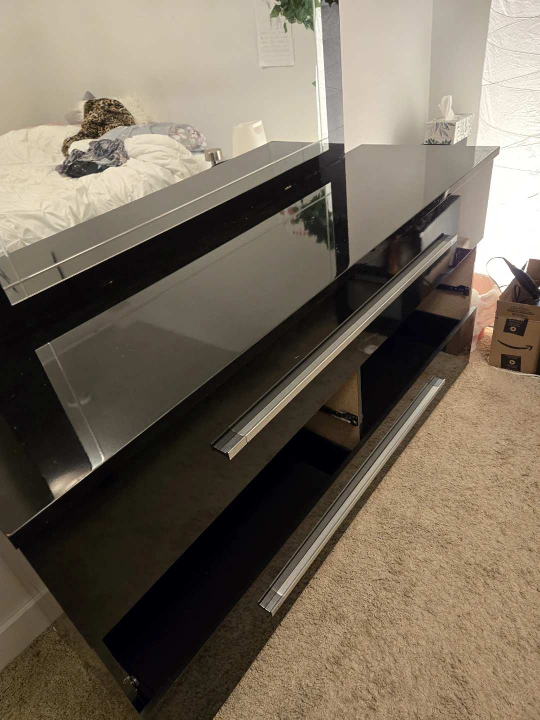 Black Dresser with Mirror - photo 2