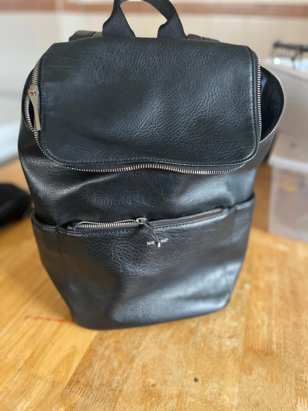 Matt & Nat Black Faux Leather Backpack - photo 3