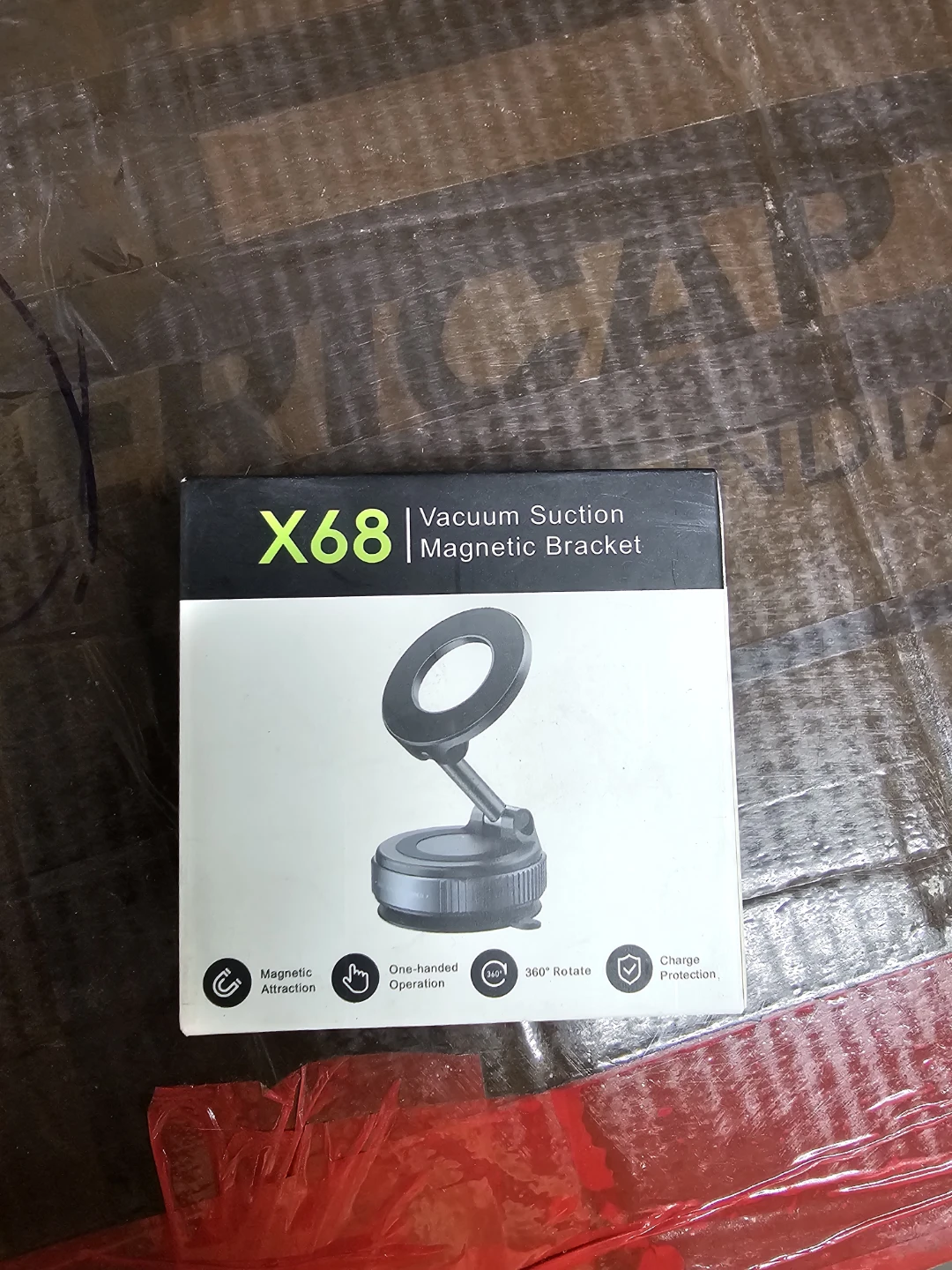 Goaika X68 Vacuum Suction Magnetic Car Phone Holder - Black