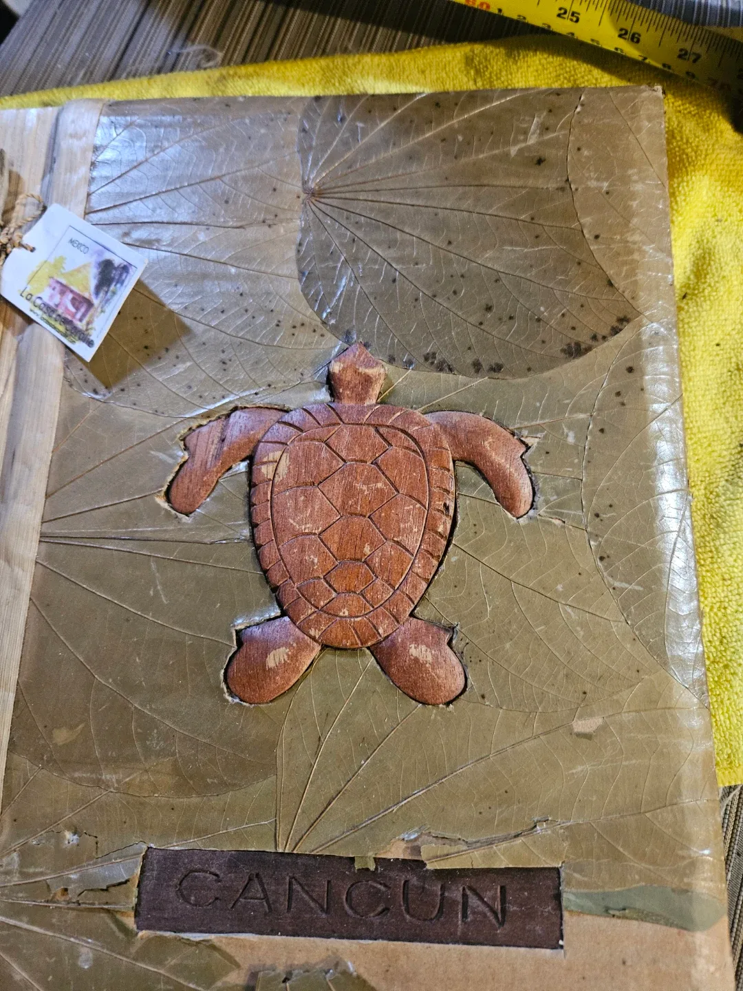 Handmade Cancun Turtle & Leaf Journal - photo 3
