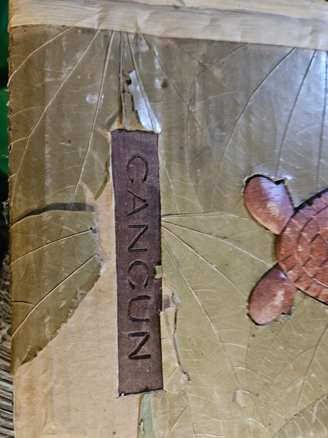 Handmade Cancun Turtle & Leaf Journal - photo 4