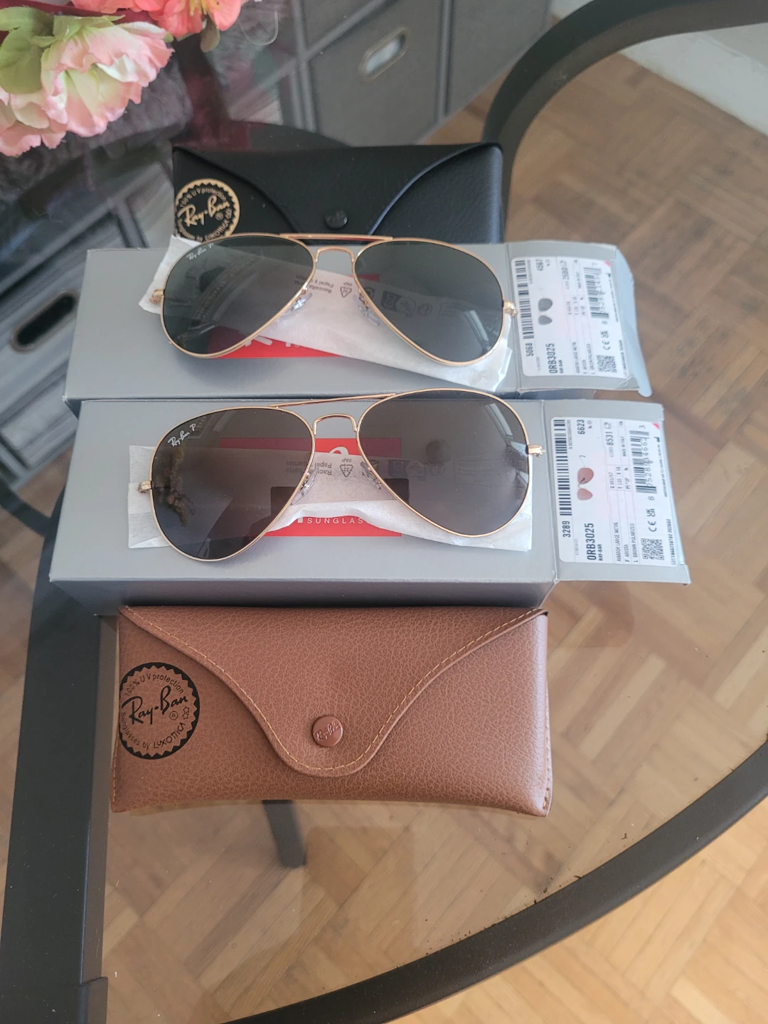 Ray-Ban ORB3025 Aviator Large Metal Sunglasses Gold Frame