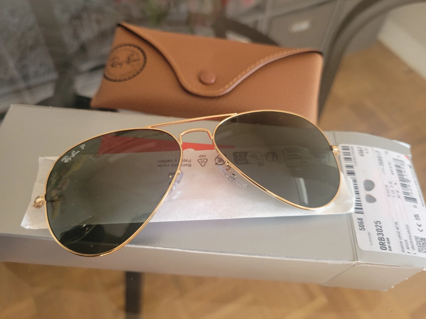 Ray-Ban ORB3025 Aviator Large Metal Sunglasses Gold Frame - photo 5