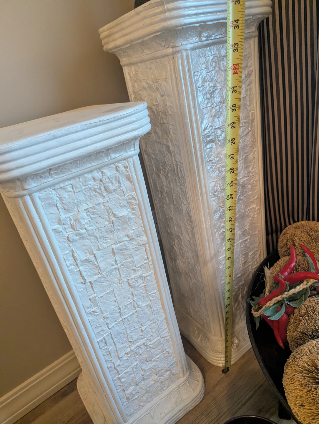 White Decorative Pedestal Stands heavy great for decor wedding