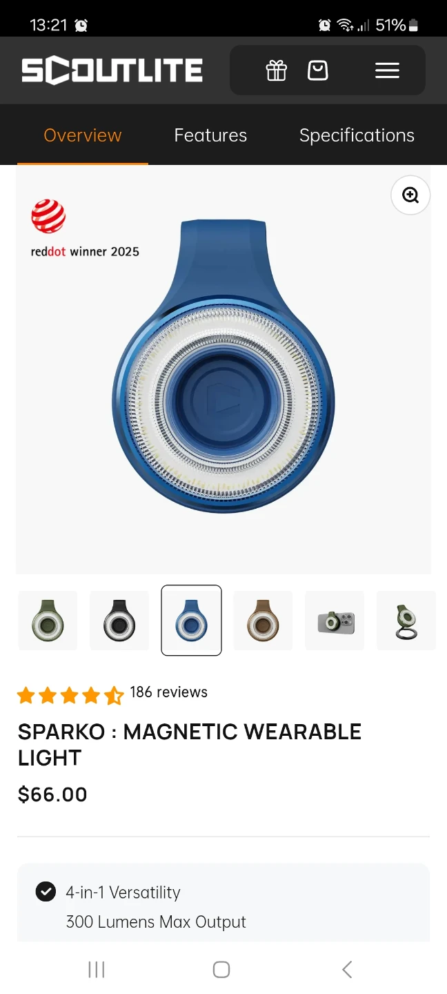 Scoutlite Sparko Magnetic Wearable Light - photo 3